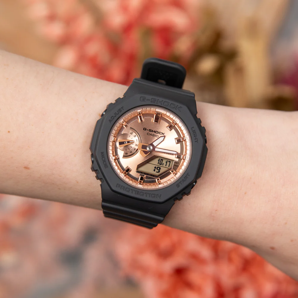 G-Shock GMAS2100MD-1 Pink Gold Metallic Dial Watch - Image 2