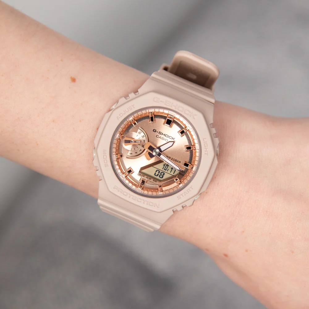 G-Shock GMAS2100MD-4 Pink Gold Metallic Dial Watch - Image 2