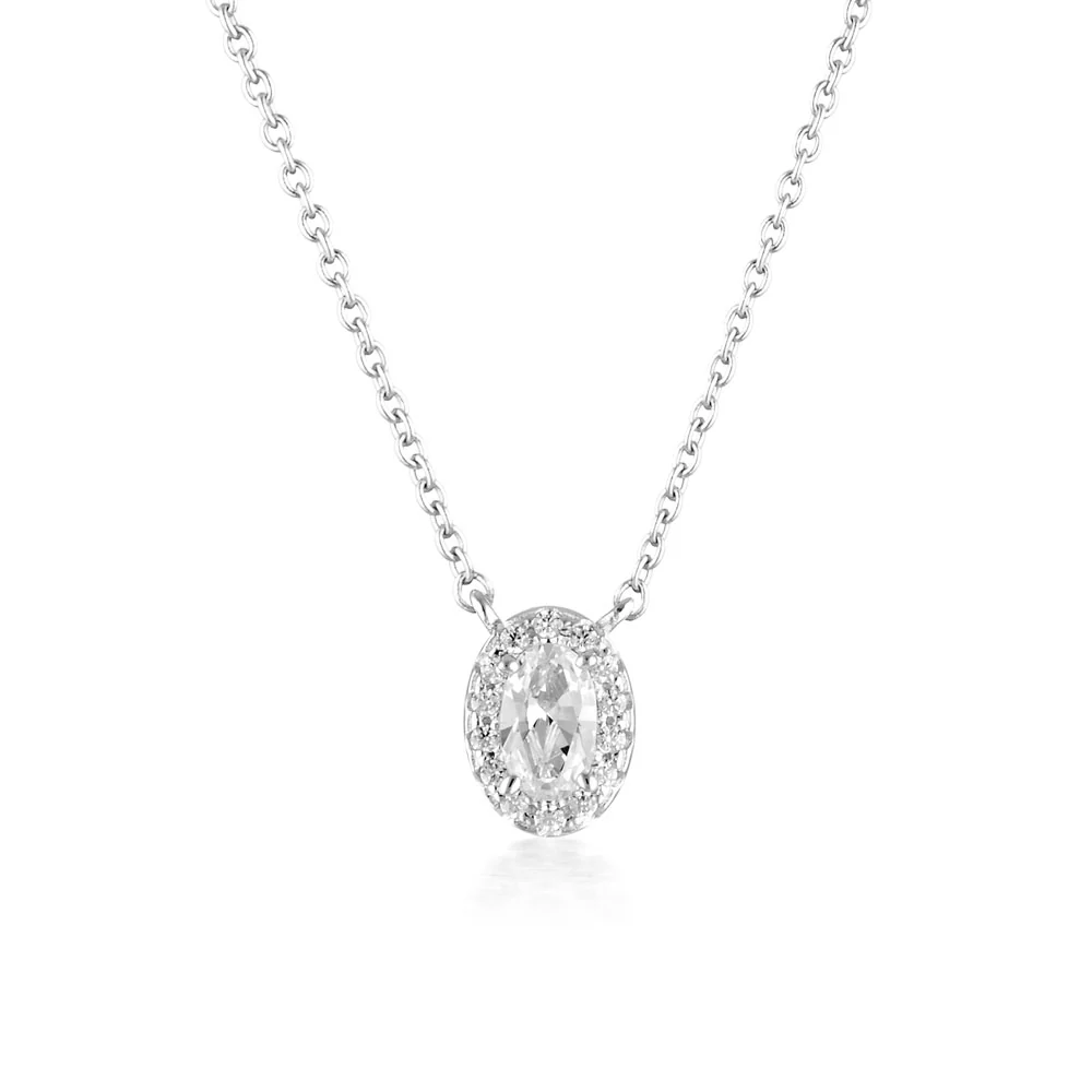 Georgini Aurora Sterling Silver Glow Pendant On Chain