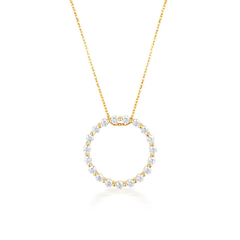 Georgini Gold Plated Sterling Silver Circle Of Life Pendant On Chain