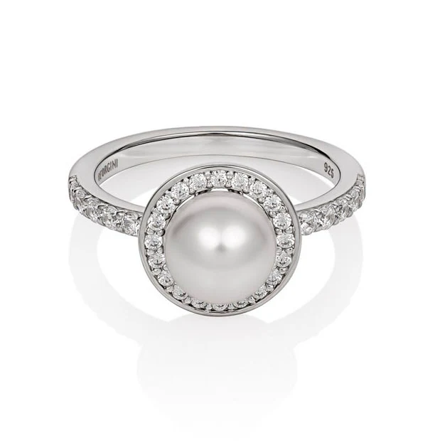 Georgini Heirloom Sterling Silver Fresh Water Pearl Always Ring