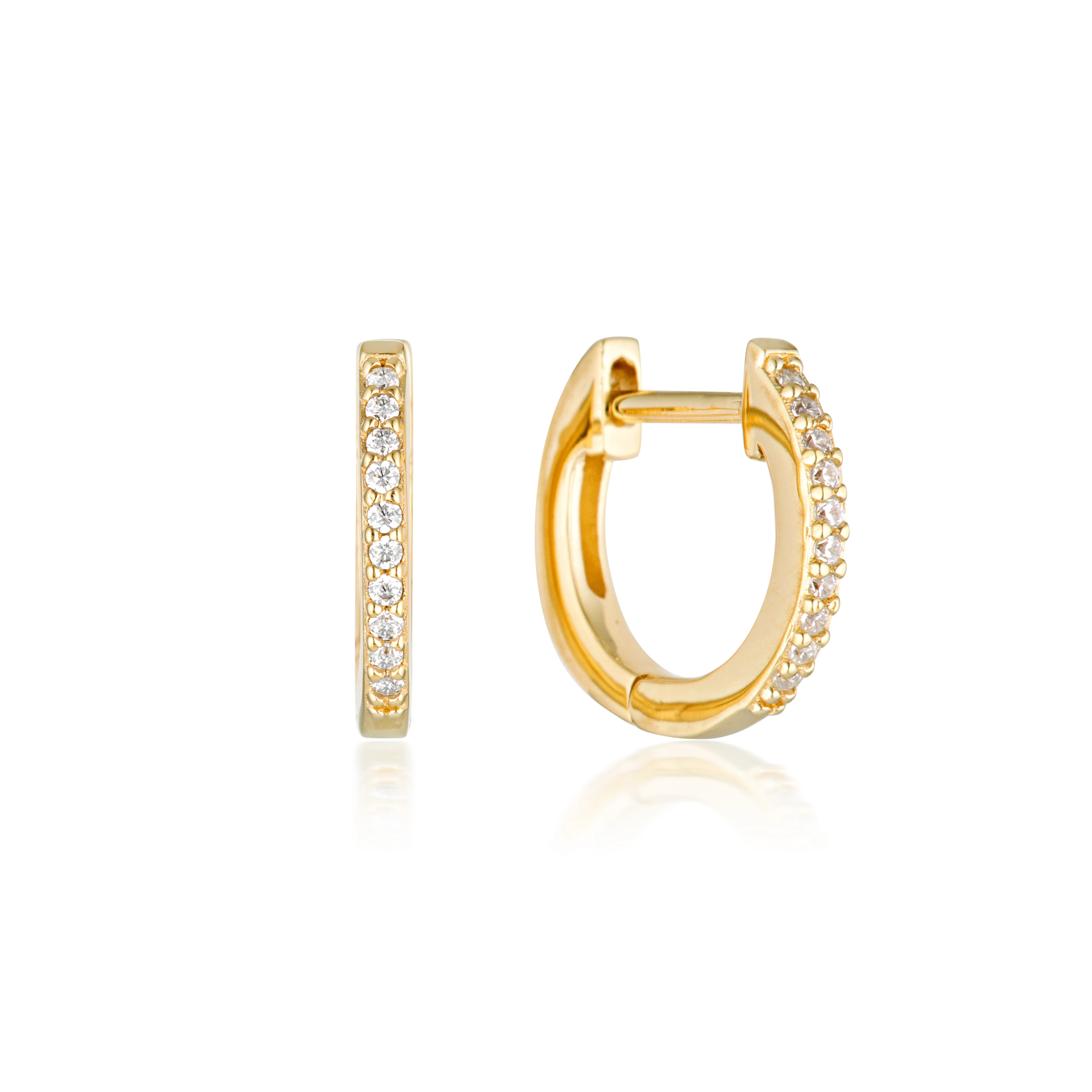 Georgini Noel Nights Gold Plated Sterling Silver Shine Hoop Earrings