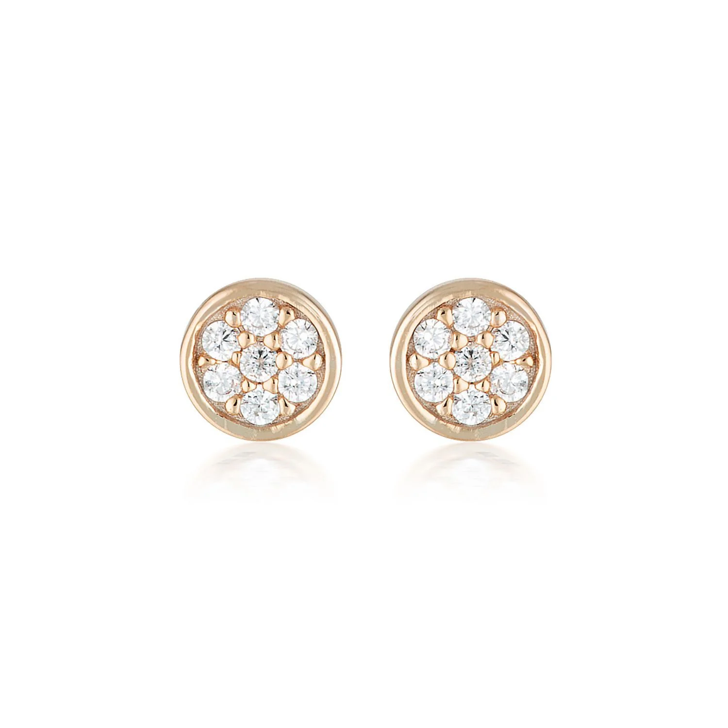 Georgini Rose Gold Plated Dotti Stud Earring