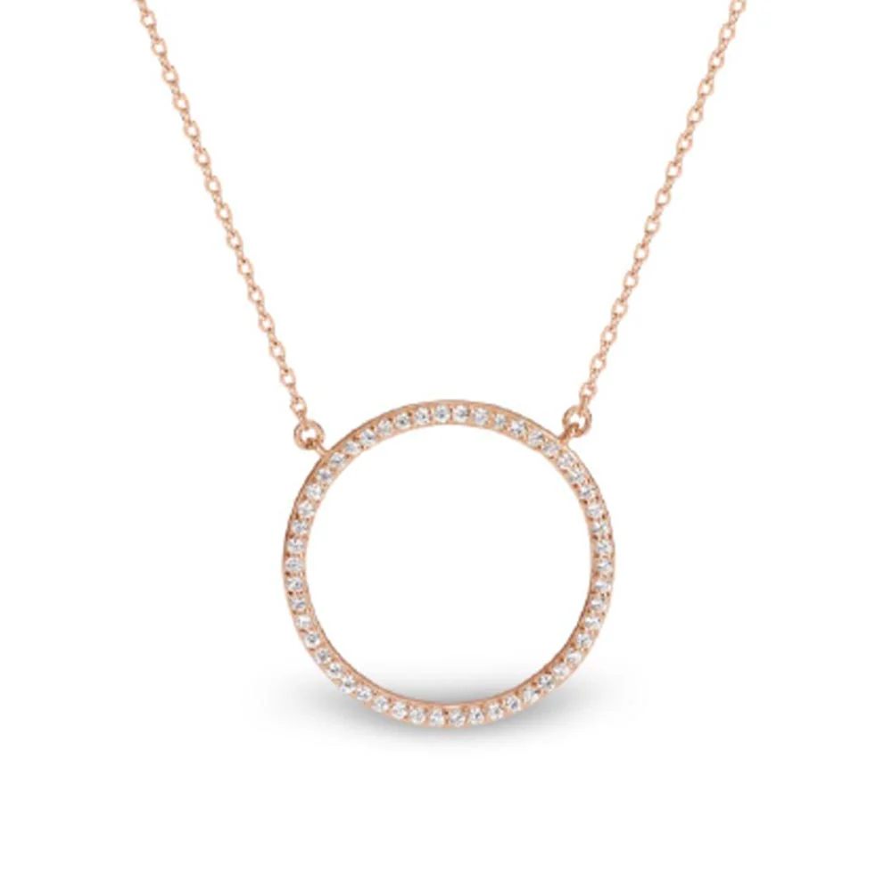 Georgini Sterling Silver Rose Gold Plated Cubic Zirconia Virgo Pendant On Chain