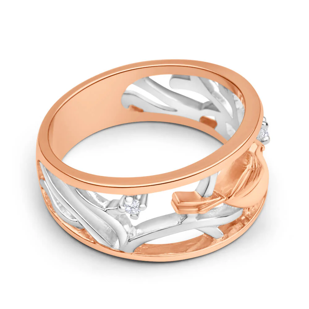 Gold Plated Sterling Silver Cubic Zirconia Fancy Ring - Image 2