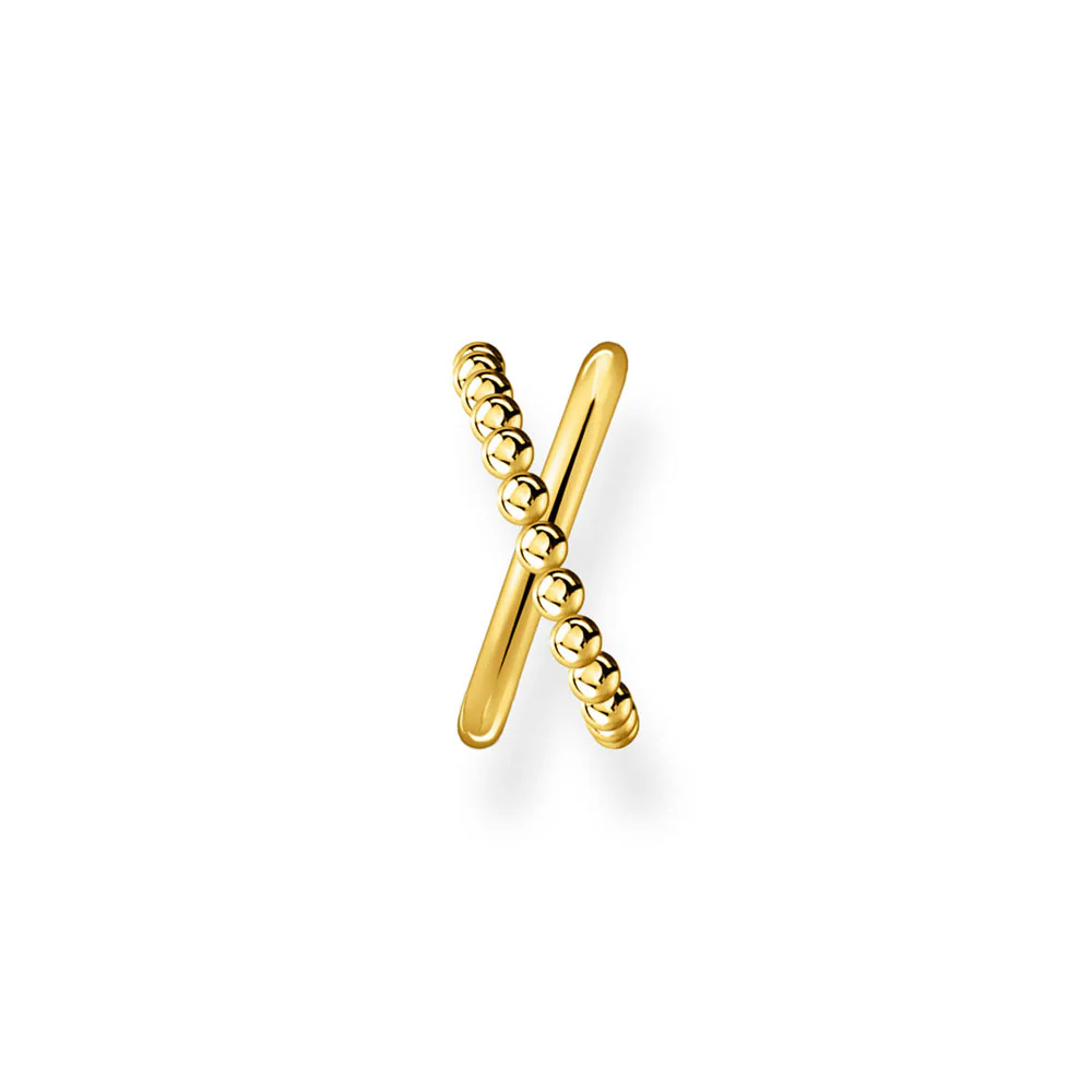 Gold Plated Sterling Silver Thomas Sabo Charm Club Cross Cuff * 1 Earring Only*