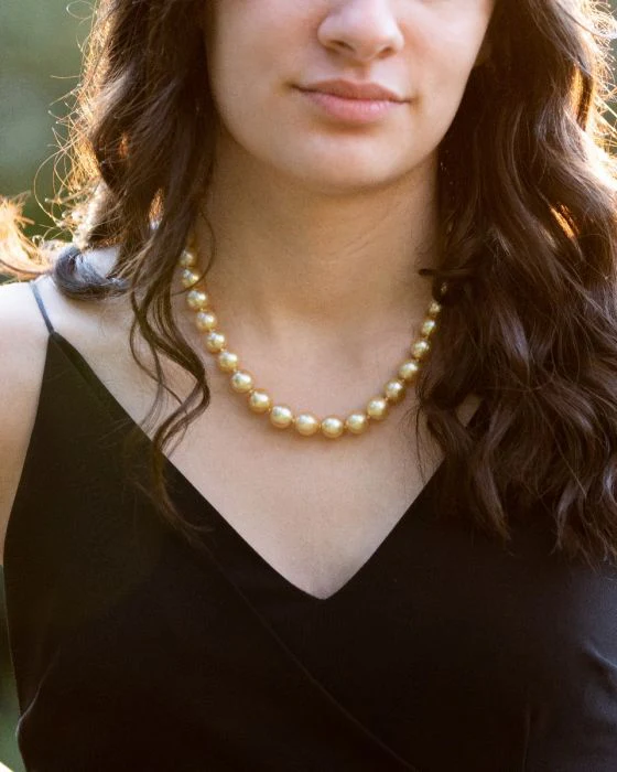 Golden South Sea 9-12mm Graduated Pearl 45cm Strand with 9ct Gold Clasp - Image 4