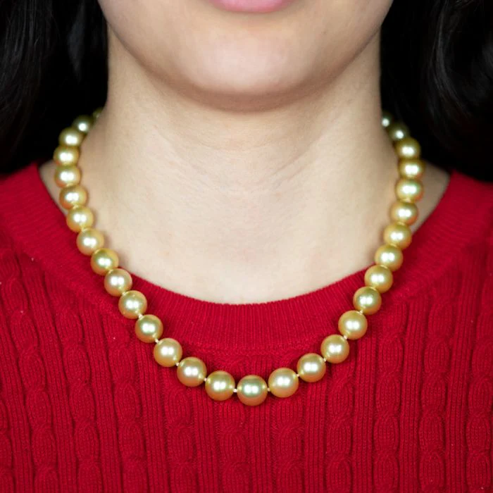 Golden South Sea 9-12mm Graduated Pearl 45cm Strand with 9ct Gold Clasp - Image 5