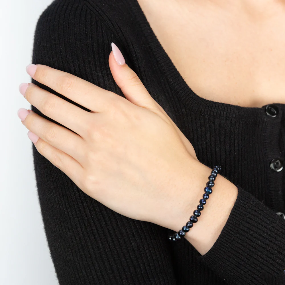 Grey 6-7mm Freshwater Pearl Bracelet - Image 2