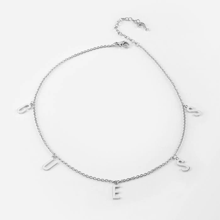GUESS 15-17" Letters Charm Chain SST - Image 2