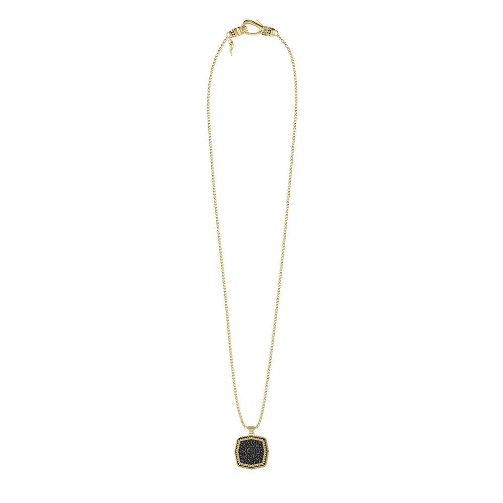 Guess Gold Plated Stainless Steel Octagon Pave 26-inch Necklace