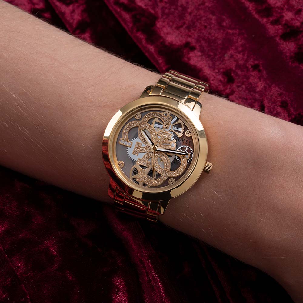 Guess GW0300L2 Quattro Clear Gold Tone Womens Watch - Image 4