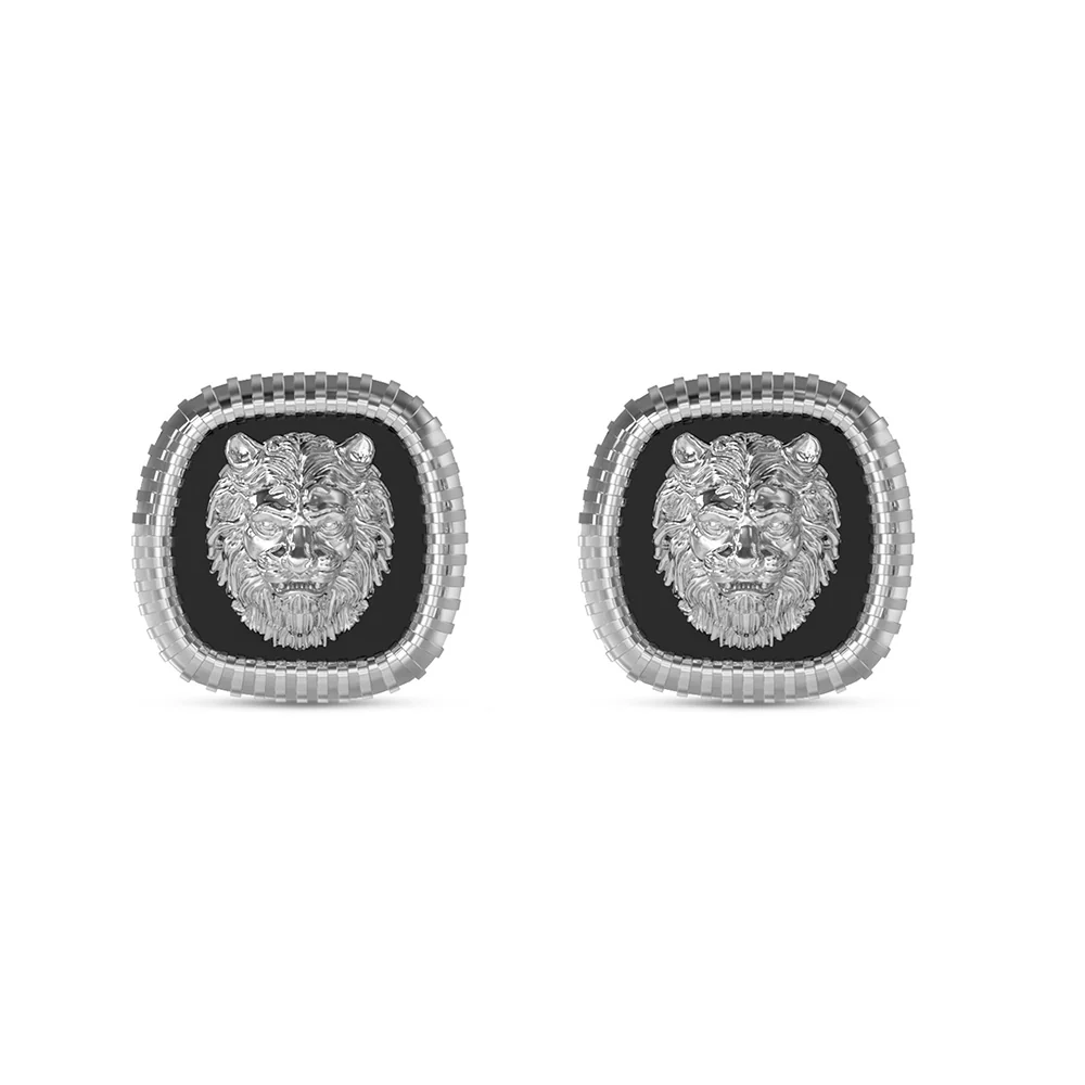 Guess Men's Jewellery Stainless Steel Lion 13mm Stud Earrings