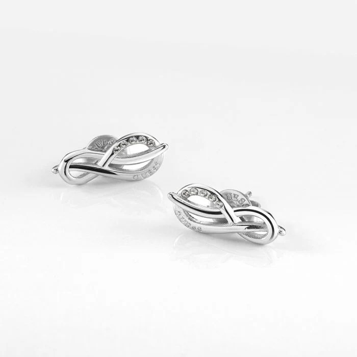 GUESS Pave Infinity Stud Earrings SST - Image 2
