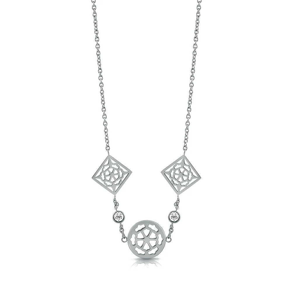Guess Stainless Steel 15-17" Single Chain Peony Chain