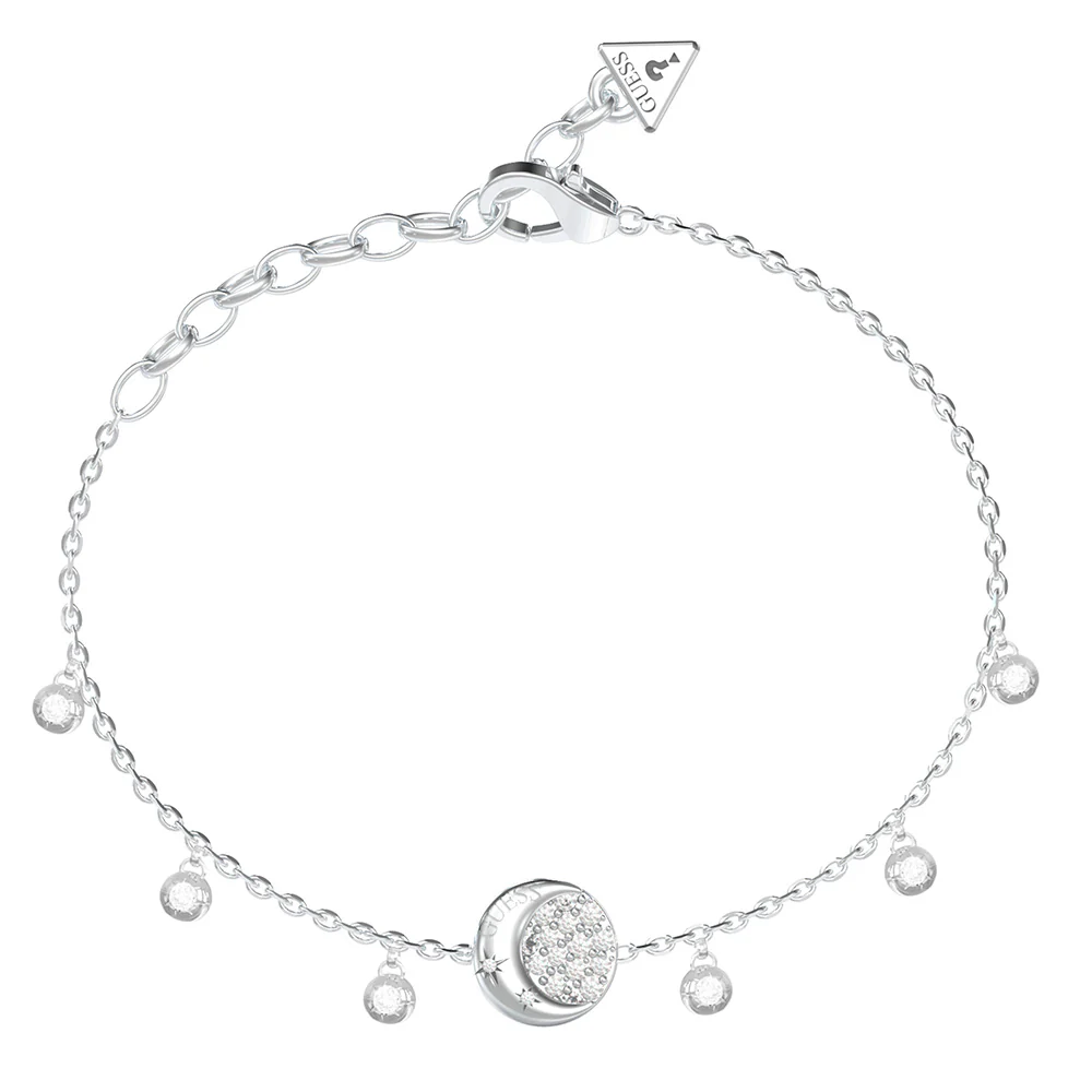 Guess Stainless Steel Aurora Pave Fringes Bracelet