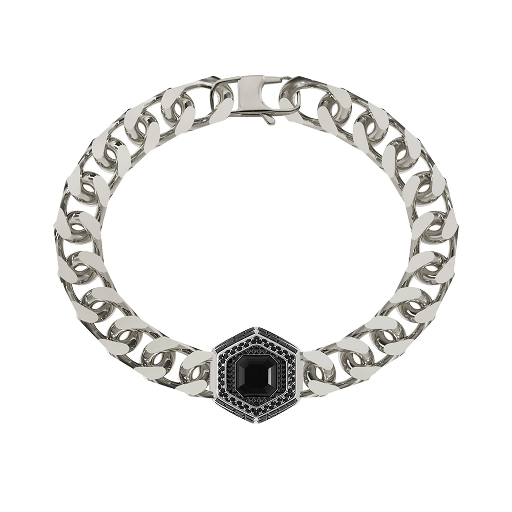 Guess Stainless Steel Crystals Exagon 20mm Bracelet