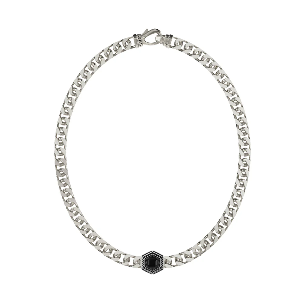 Guess Stainless Steel Crystals Exagon 21-inch Necklace