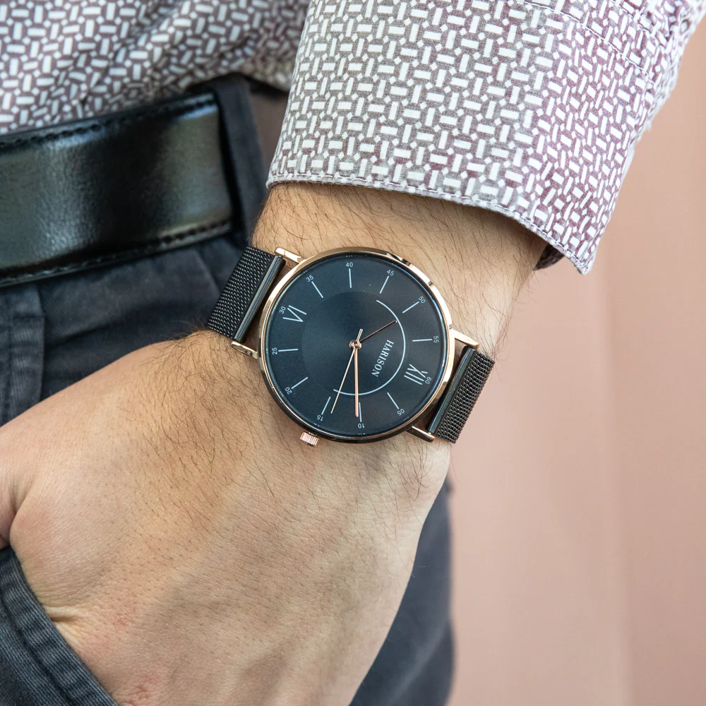 Harison Black Men's Watch - Image 2