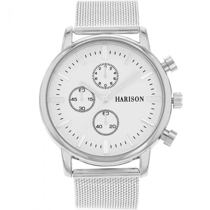 Harison Ezra GH025 Stainless Steel Watch with Decorative Sub-Dials