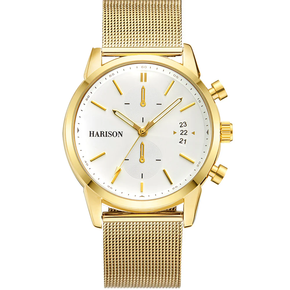 Harison Gold Watch *Imitation Sub Dial Dates