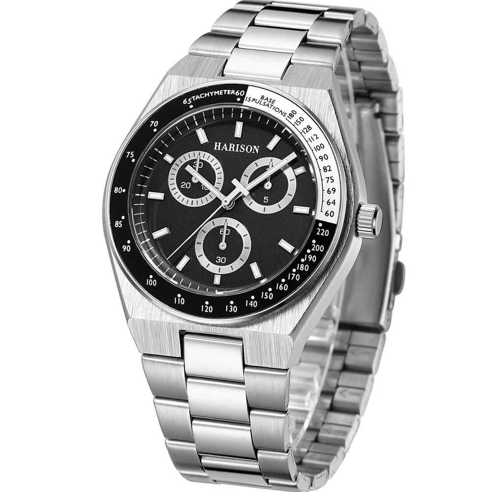 Harison Santos XM574-3 Stainless Steel Watch with Decorative Sub Dials - Image 2