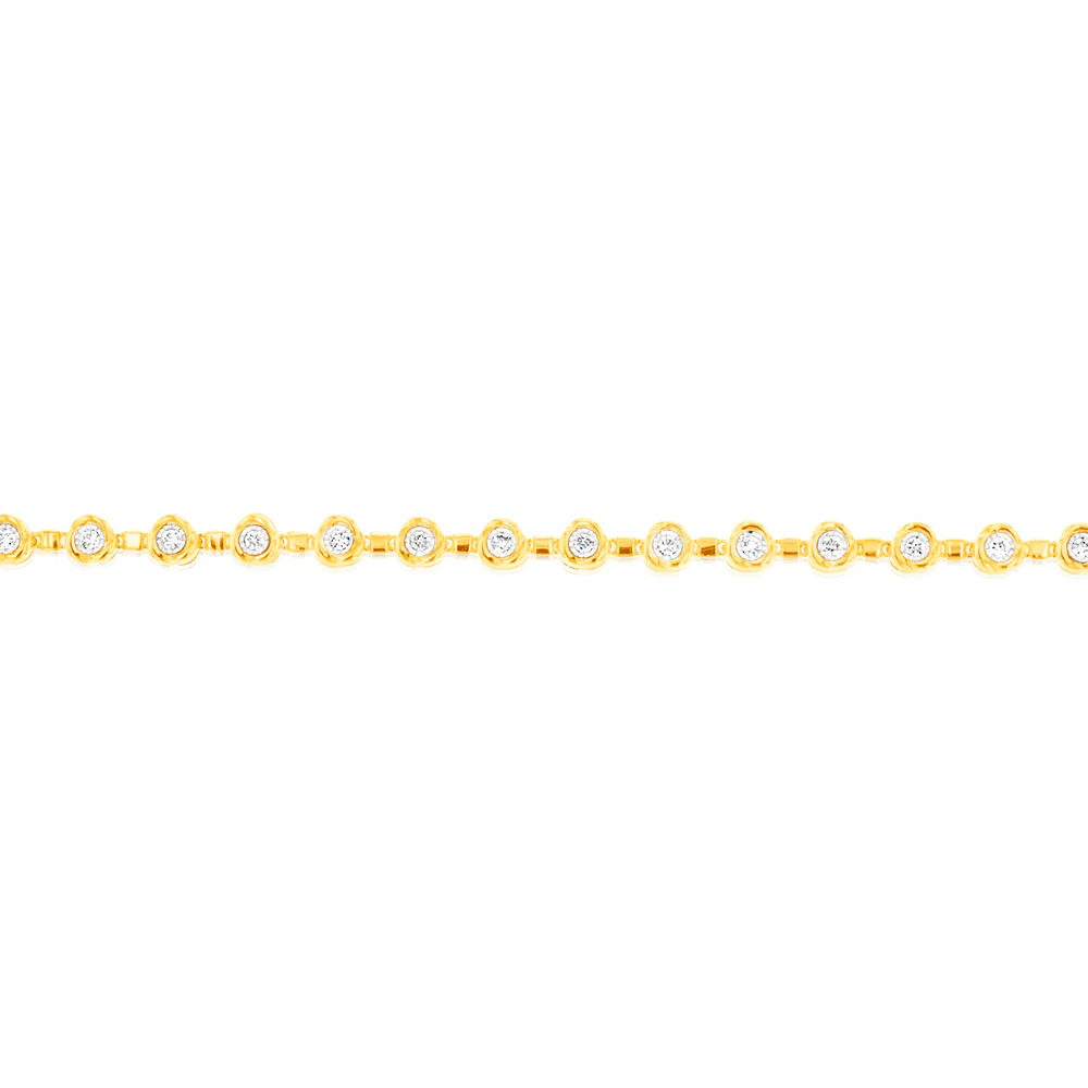 Luminesce Lab Grown 0.45 Carat Diamond Bracelet in 9ct Yellow Gold - Image 3