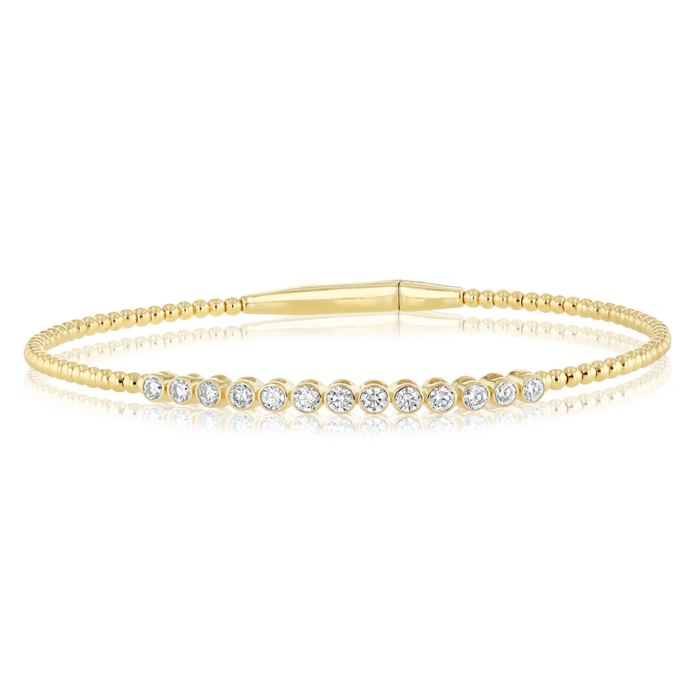 Luminesce Lab Grown 0.60 Carat Diamond Bangle in 9ct Yellow Gold