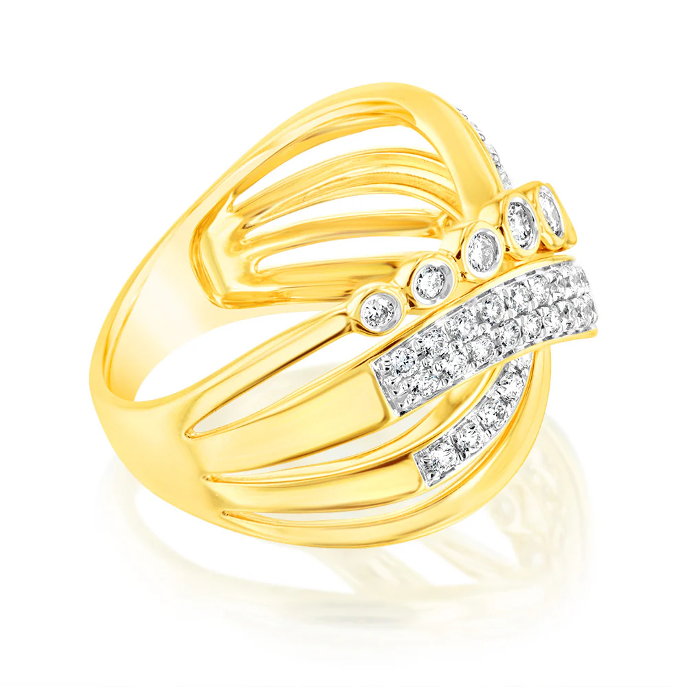 Luminesce Lab Grown 0.65 Carat Diamond Ring in 9ct Yellow Gold - Image 2