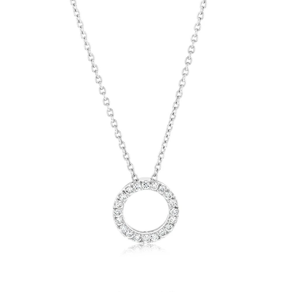Luminesce Lab Grown 1/10 Carat Diamond Circle of Life Pendant in Sterling Silver