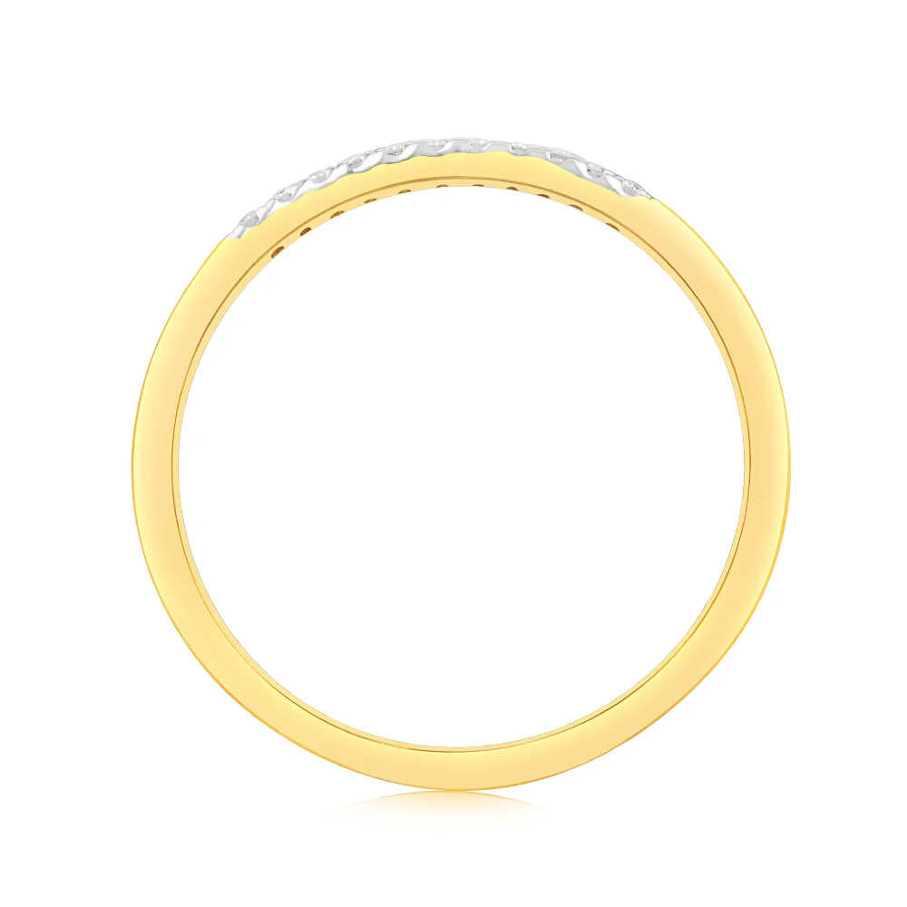 Luminesce Lab Grown 1/10 Carat Diamond Eternity Ring in 9ct Yellow Gold - Image 4