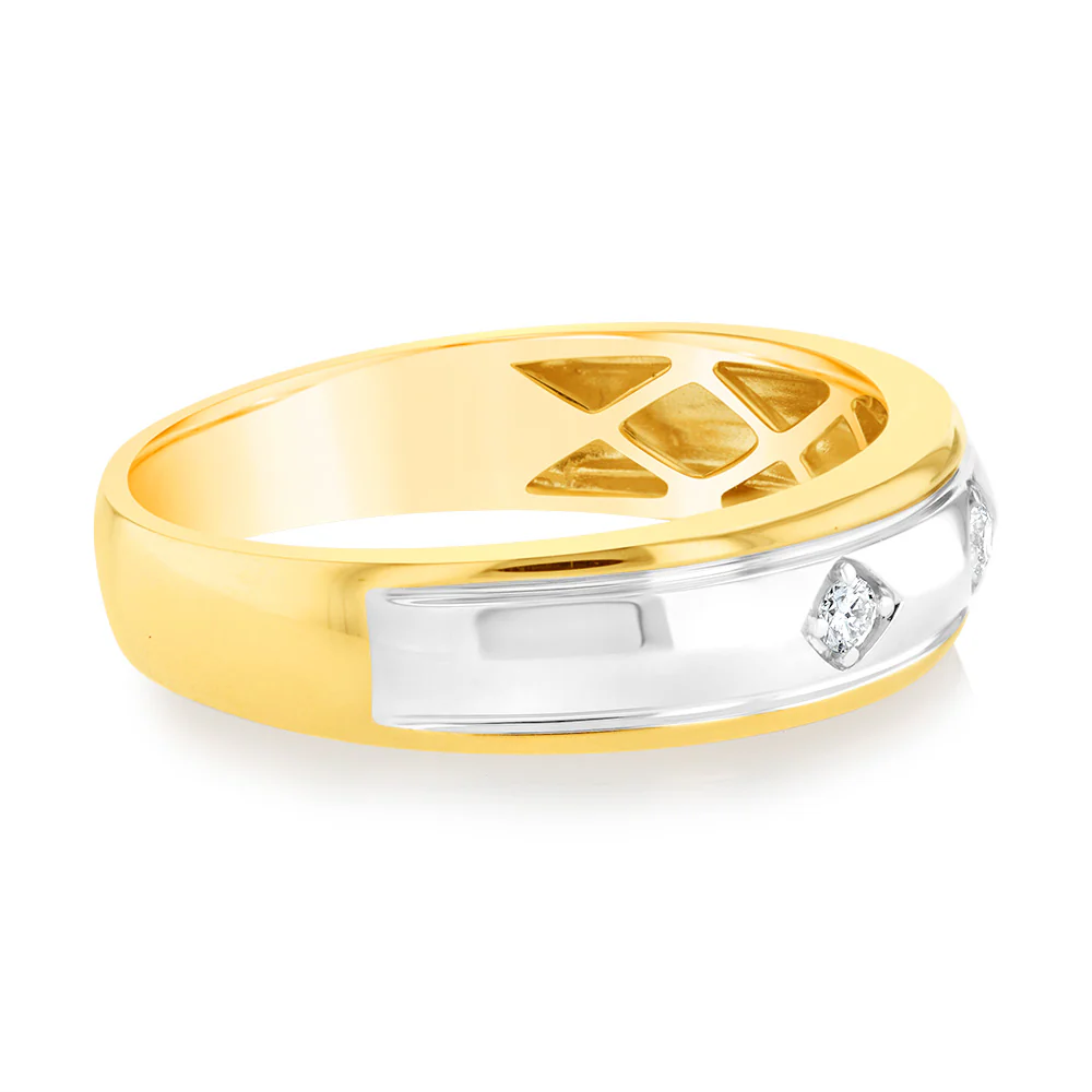 Luminesce Lab Grown 1/10 Carat Diamond Ring in 9ct Yellow Gold - Image 2