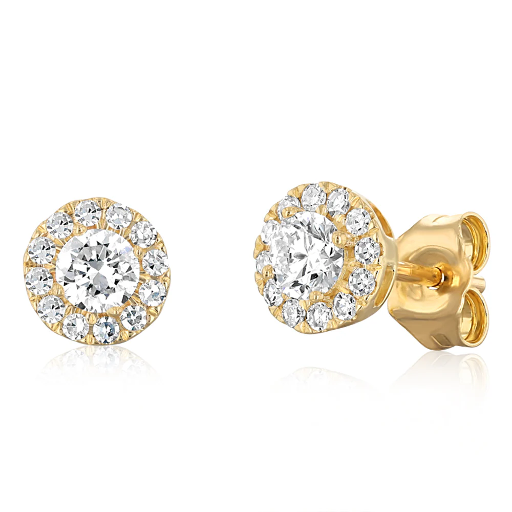 Luminesce Lab Grown 1/2 Carat Diamond Earrings in 9ct Yellow Gold
