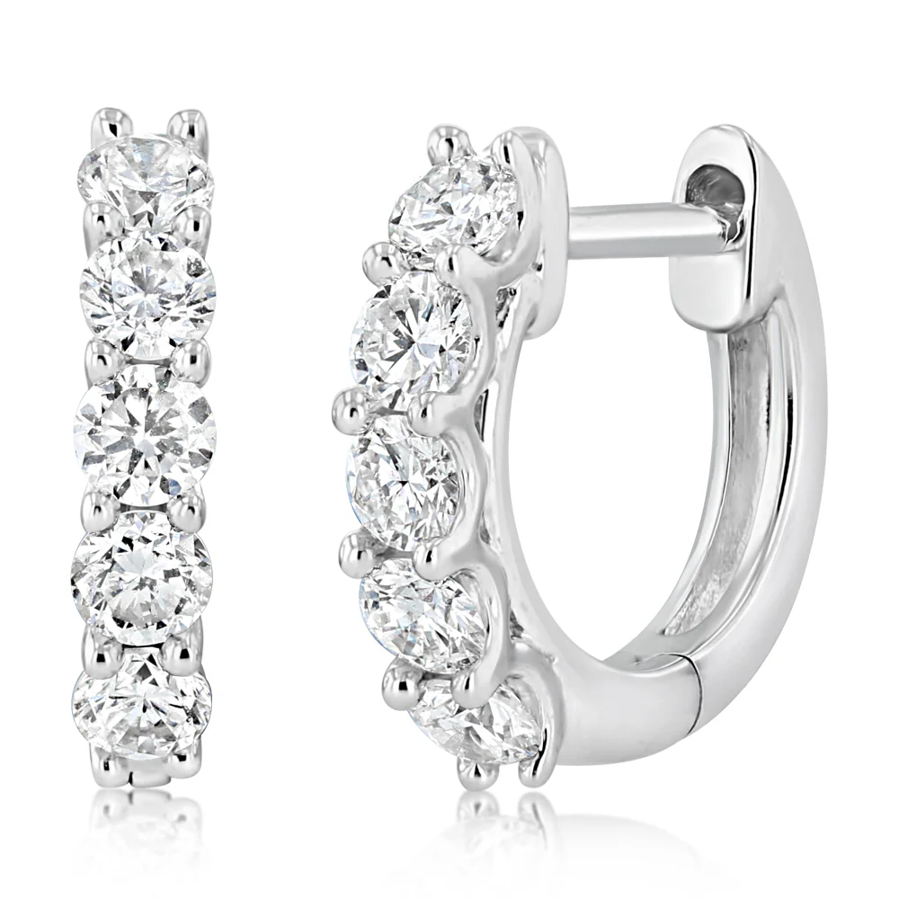 Luminesce Lab Grown 1/2 Carat Diamond Hoop Earrings in Sterling Silver