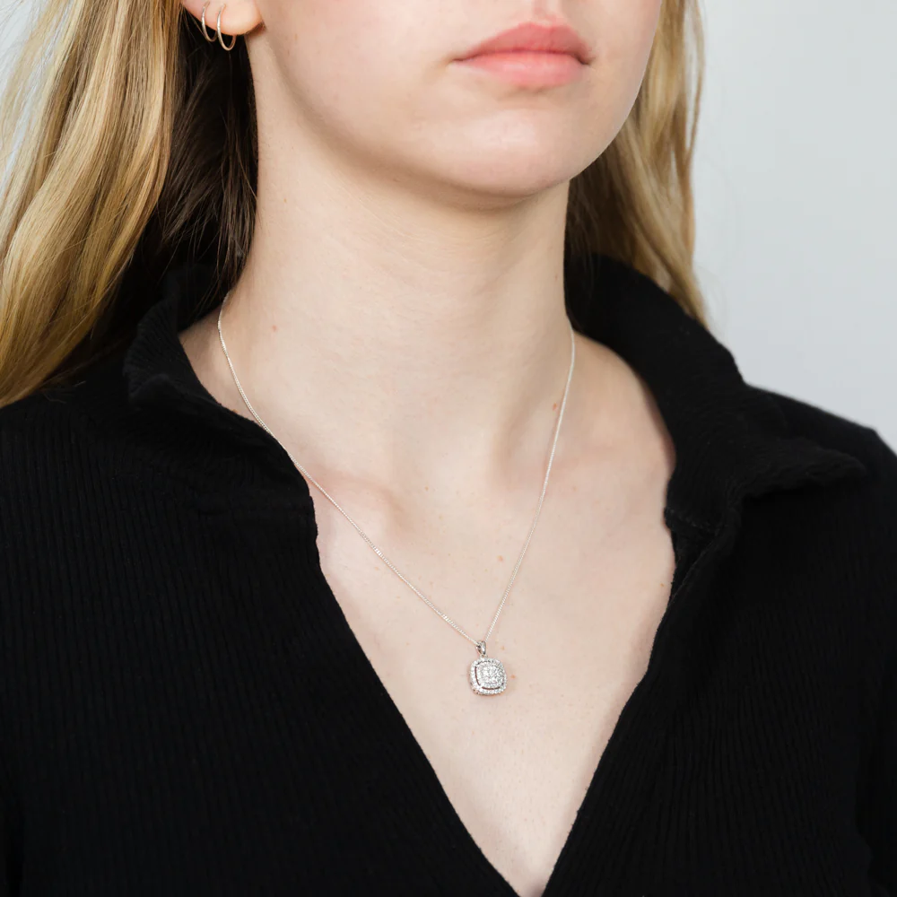 Luminesce Lab Grown 1/2 Carat Diamond in Sterling Silver Pendant on Chain - Image 3
