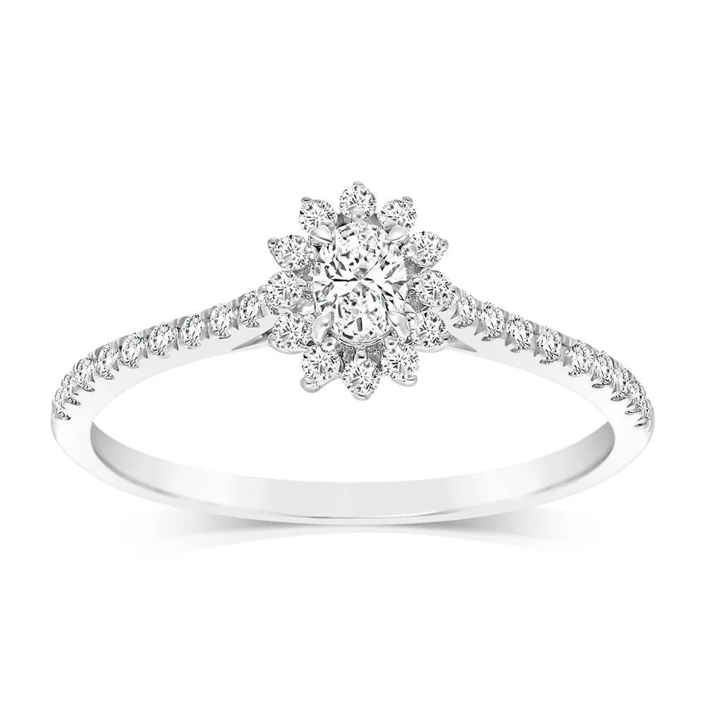 Luminesce Lab Grown 1/2 Carat Diamond ring in 9ct White Gold