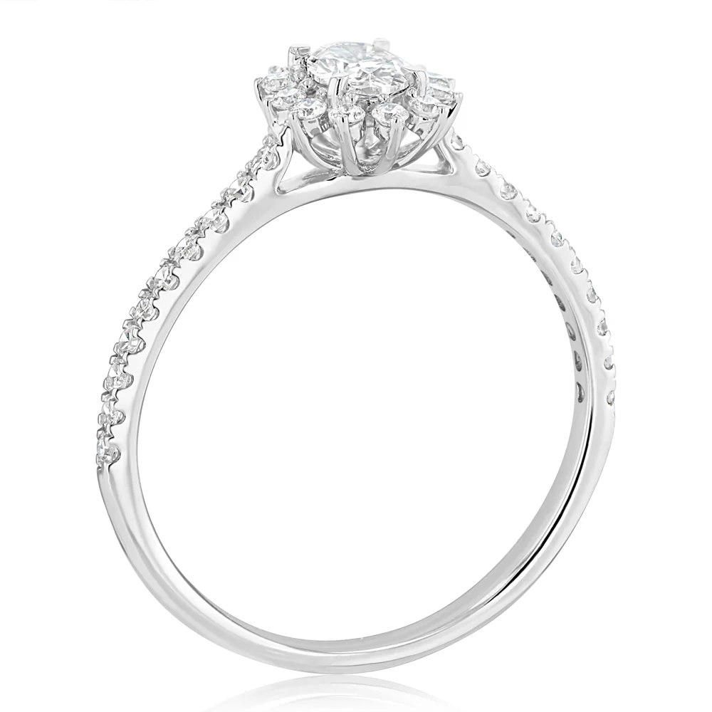 Luminesce Lab Grown 1/2 Carat Diamond ring in 9ct White Gold - Image 3