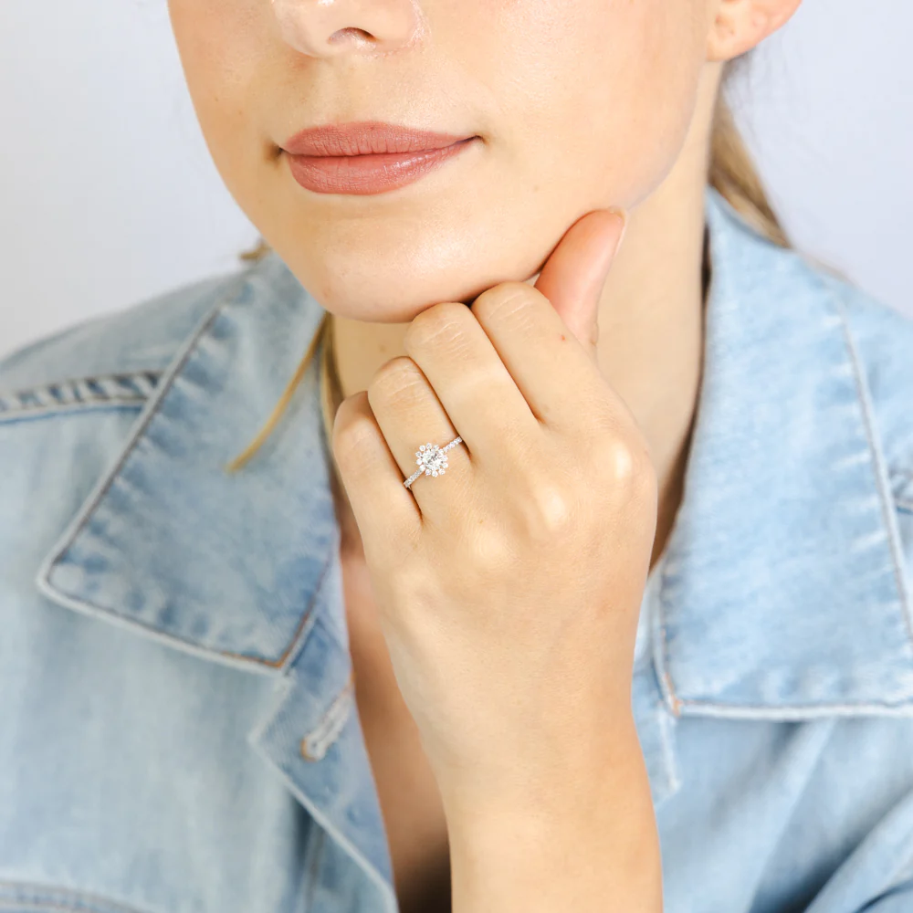Luminesce Lab Grown 1/2 Carat Diamond ring in 9ct White Gold - Image 4