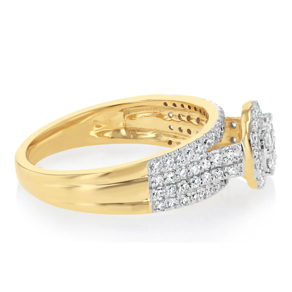 Luminesce Lab Grown 1/2 Carat Diamond Ring in 9ct Yellow Gold - Image 2