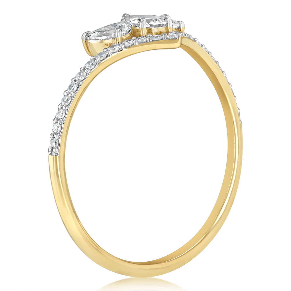 Luminesce Lab Grown 1/2 Carat Diamond Ring in 9ct Yellow Gold - Image 3