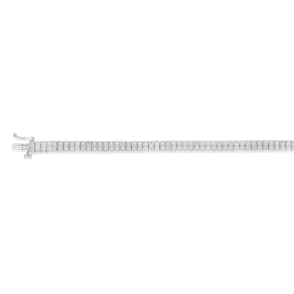 Luminesce Lab Grown 1/2 Carat Diamond Tennis Bracelet in Sterling Silver - Image 2
