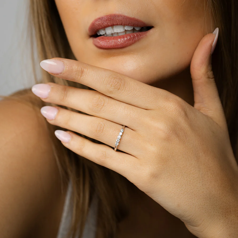 Luminesce Lab Grown 1/2 Carat Eternity Ring in Sterling Silver - Image 3