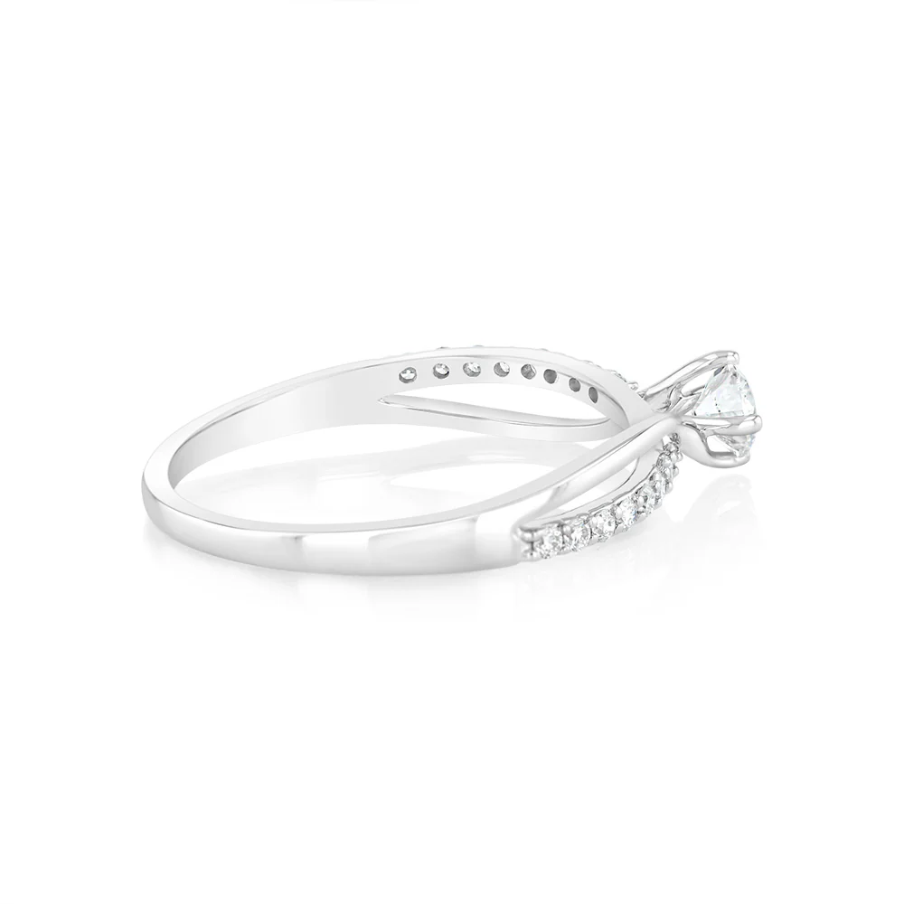 Luminesce Lab Grown 1/2 Carat Ring 9ct White Gold - Image 2