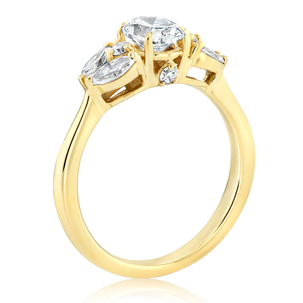Luminesce Lab Grown 1.20 Carat Diamond Oval Ring in 9ct Yellow Gold - Image 3