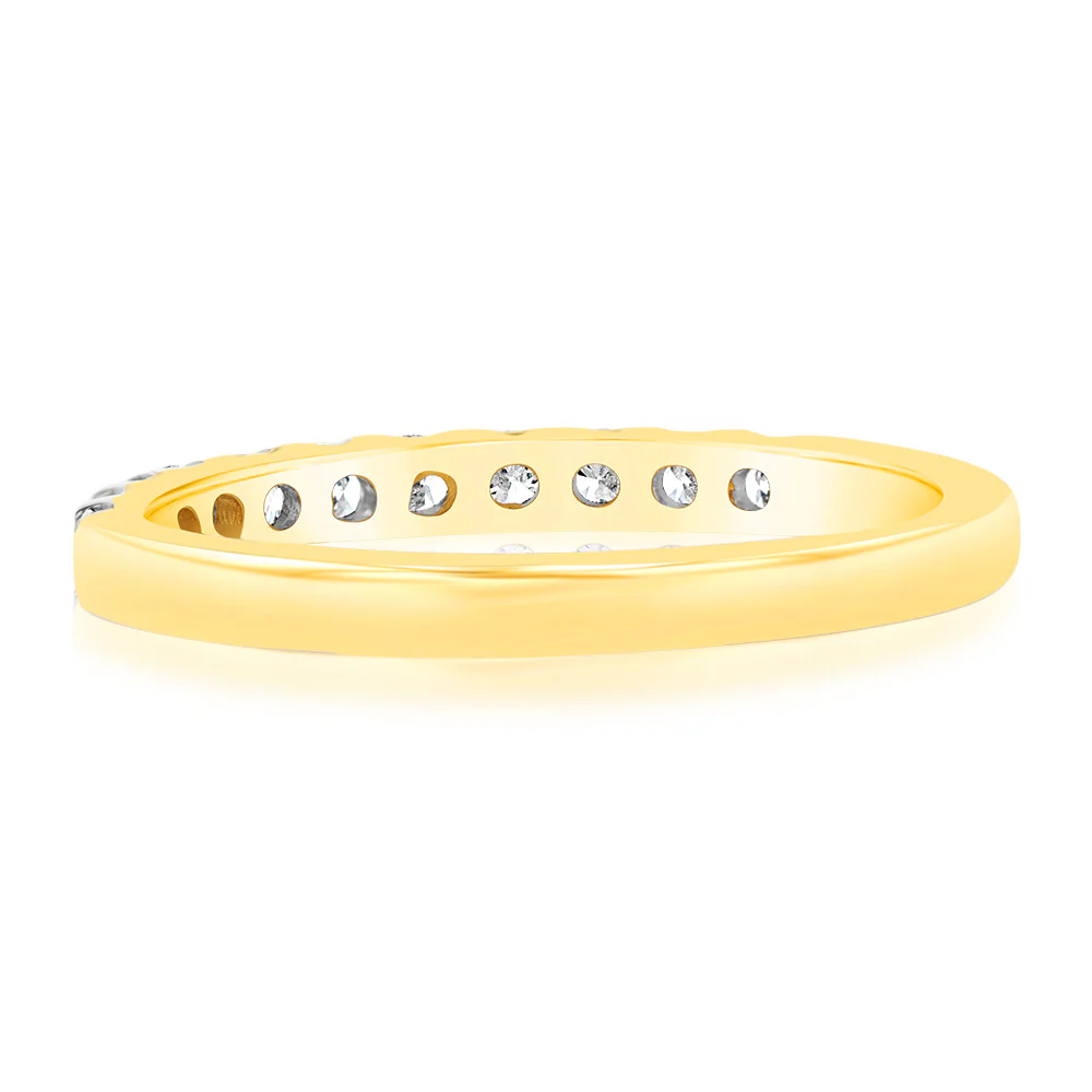 Luminesce Lab Grown 1/3 Carat Diamond Eternity Ring in 9ct Yellow Gold - Image 3