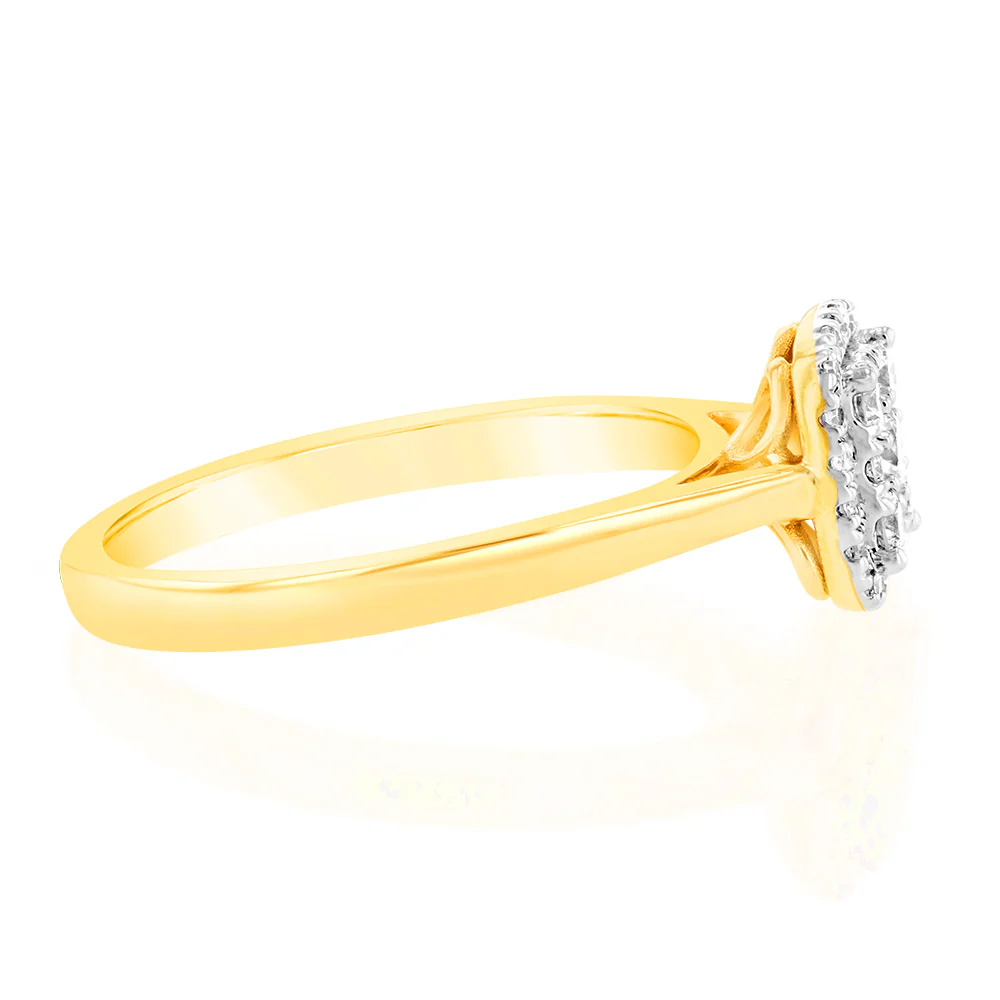 Luminesce Lab Grown 1/3 Carat Diamond Ring in 9ct Yellow Gold - Image 2