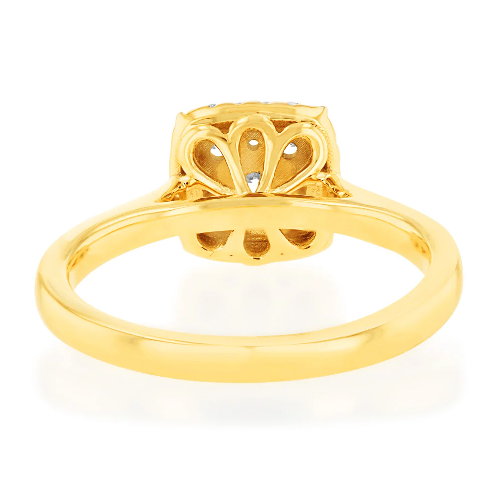 Luminesce Lab Grown 1/3 Carat Diamond Ring in 9ct Yellow Gold - Image 3
