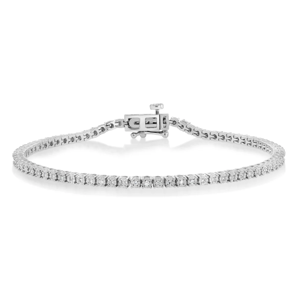Luminesce Lab Grown 1/3 Carat Diamond Tennis Bracelet in Sterling Silver