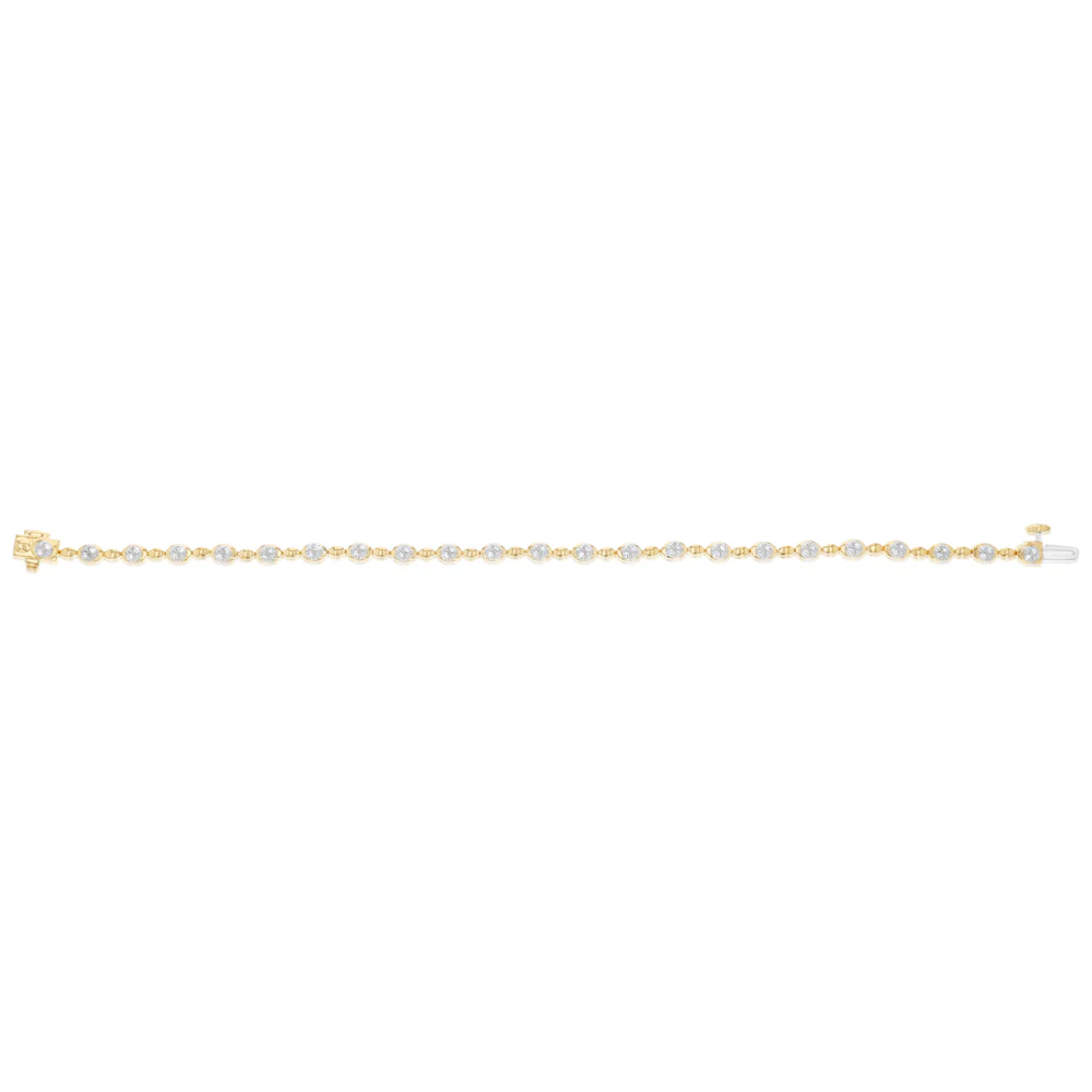 Luminesce Lab Grown 1/4 Carat Diamond Bracelet in Gold Plated Sterling Silver - Image 2