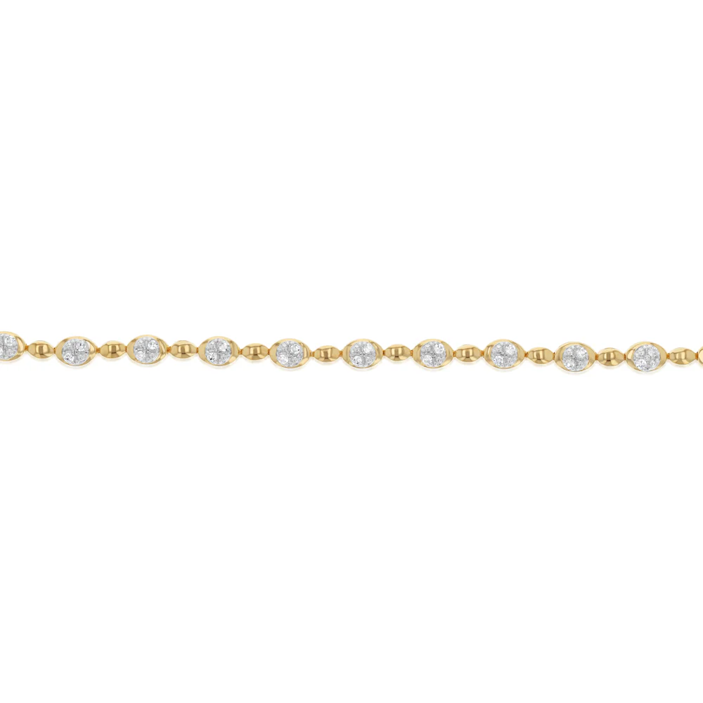 Luminesce Lab Grown 1/4 Carat Diamond Bracelet in Gold Plated Sterling Silver - Image 3
